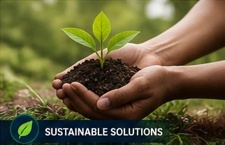 Sustainable solutions - seedling in hand