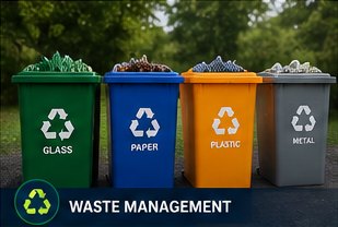 Waste management and recycling bins